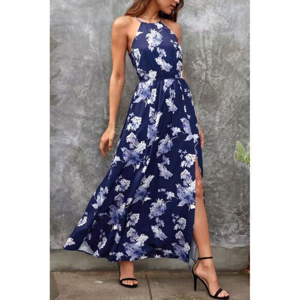 Cupshe Kristine Floral Print Halter Dress Size S‎